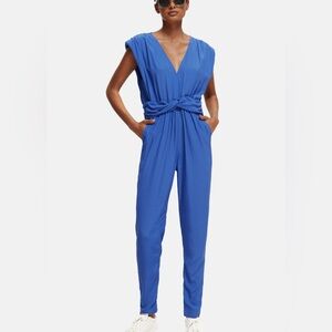 EUC Scotch & Soda Belted V-neck Jumpsuit Size 40